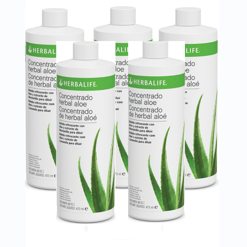 PACK de 5 Concentrado Herbal Aloe 473 ml. - Elige tu sabor/es 